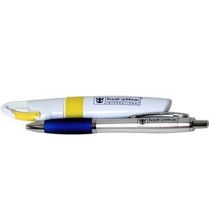 Royal Caribbean Bundle Highlighter & Ball Point Pen Carabiner Clip New Cruise